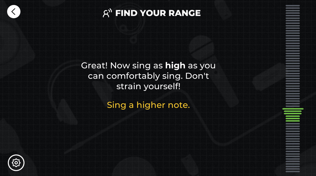 A Vocal Range Finder in Yousician